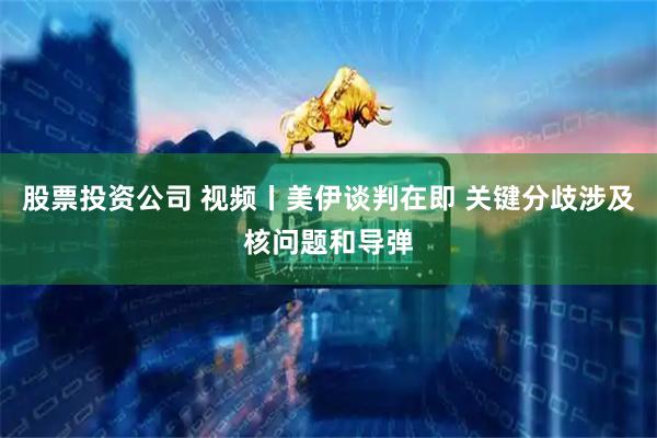 股票投资公司 视频丨美伊谈判在即 关键分歧涉及核问题和导弹